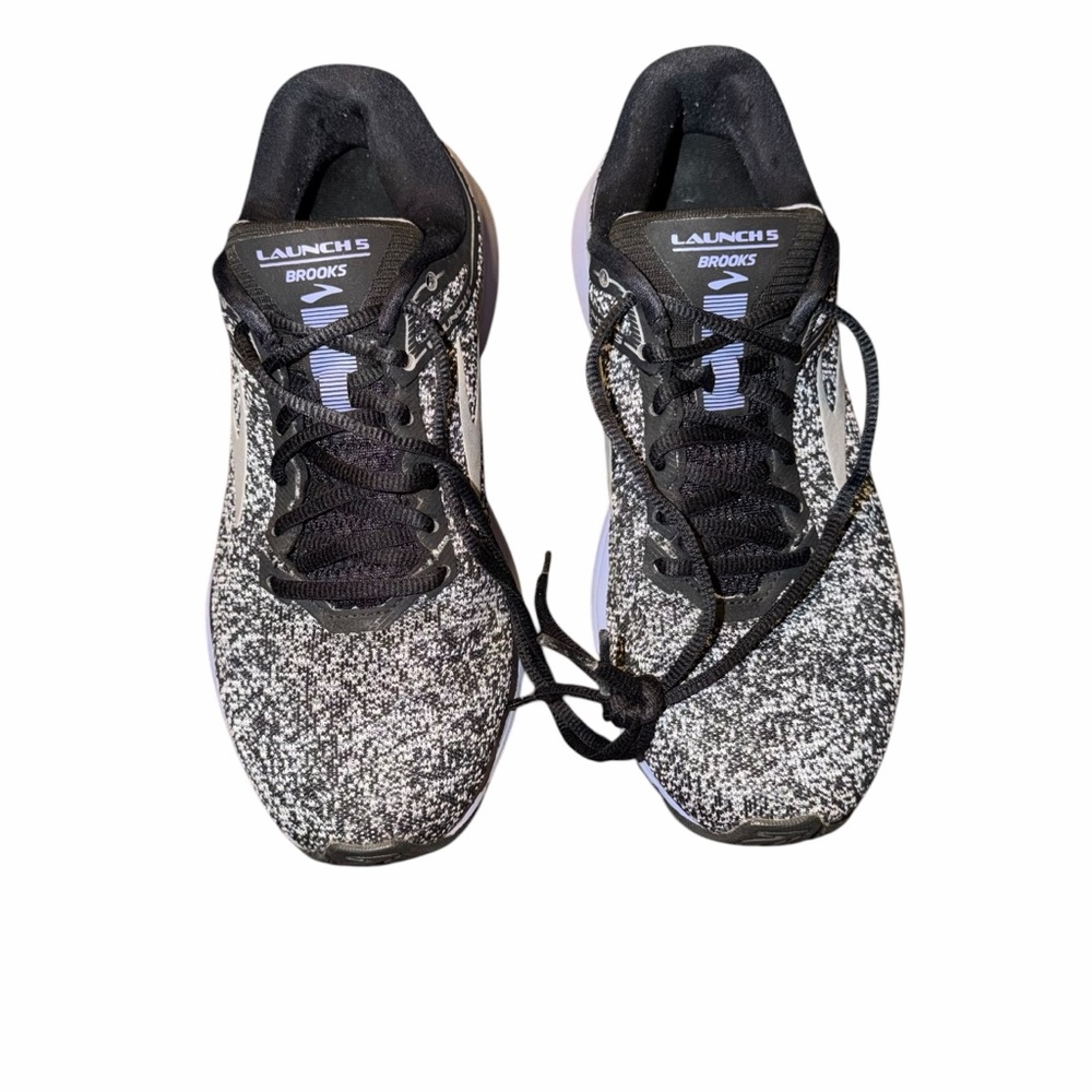 Brooks Launch 5 Women’s 9 Running Shoes Black White Speckled Lightweight Sneaker